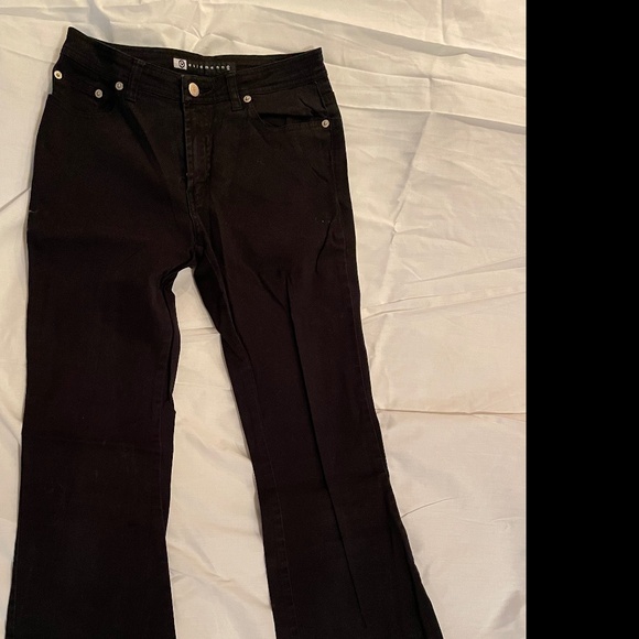 Y2K ELLEMENNO Black Jeans Flare Low Rise Vintage - Picture 4 of 4